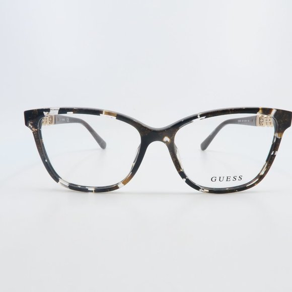 Guess GU2832 050 Brown Spotted Acetate/Gold Metal Women's New Eyeglasses. - Picture 2 of 9